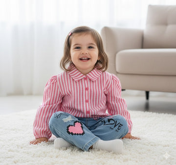 Premium shirt and jeans for girls