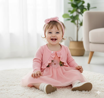 Baby frok pemium style in pink colour